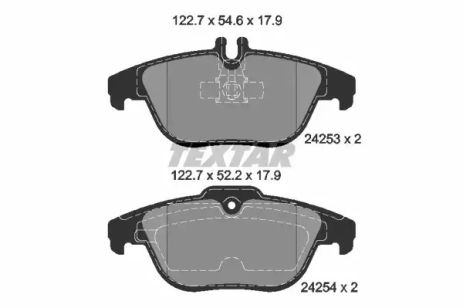 МБ гальмівні колодки (BBDC), MB E-CLASS, MB C-CLASS, TEXTAR (2425301)