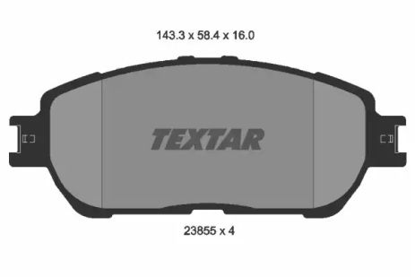 Комплект гальмівних колодок LEXUS ES, TOYOTA ALPHARD, TOYOTA SIENNA, TEXTAR (2385501)