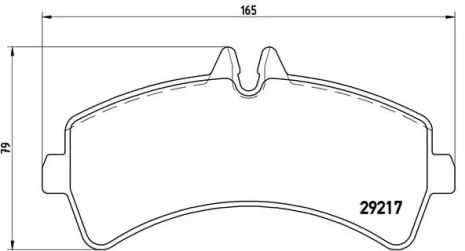 Комплект гальмівних колодок MB SPRINTER, VW CRAFTER, MB V-CLASS, BREMBO (P50060)