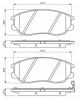 Комплект тормозных колодок HYUNDAI (HUATAI), SSANGYONG RODIUS, KIA OPIRUS, BOSCH (0986494347)