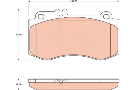 Комплект тормозных колодок MB CLS, MB E-CLASS, TRW (GDB1822)