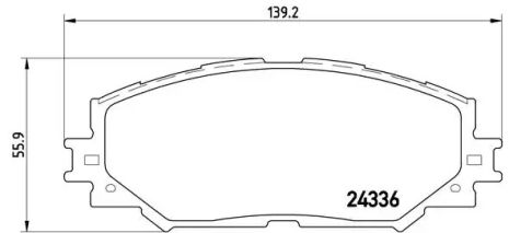 Комплект тормозных колодок SCION xD, LEXUS HS, SUBARU TREZIA, BREMBO (P83082)