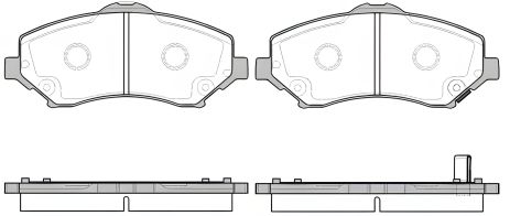 Комплект гальмівних колодок FIAT FREEMONT/CHRYSLER/DODGE, WOKING (P1359302)