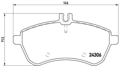 Комплект тормозных колодок MB (BBDC), MB C-CLASS, MB SLK, BREMBO (P50067)