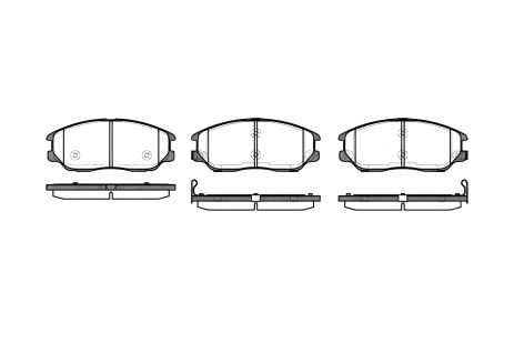 Гальмівних колодок комплект SSANGYONG RODIUS, KIA OPIRUS, HYUNDAI i20, REMSA (108502)