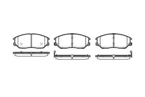 Комплект тормозных колодок SSANGYONG RODIUS, KIA OPIRUS, HYUNDAI i20, REMSA (108502)