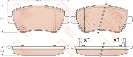 Комплект колодок NISSAN MICRA, NISSAN NOTE, NISSAN ALMERA, TRW (GDB3546) Комплект колодок NISSAN MICRA, NISSAN NOTE, NISSAN ALMERA, TRW (GDB3546)