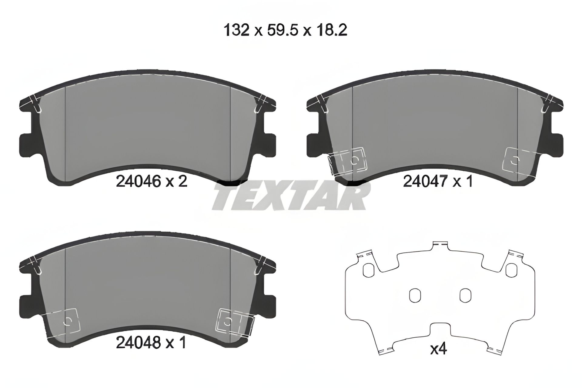 Комплект гальмівних колодок MAZDA 6, TEXTAR (2404601) Комплект гальмівних колодок MAZDA 6, TEXTAR (2404601)