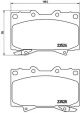 Комплект гальмівних колодок LEXUS LX, TOYOTA LAND СRUISER, BREMBO (P83048)