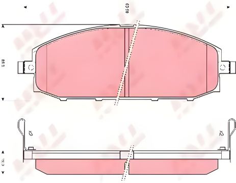 Гальмівних колодок комплект NISSAN PATROL, TRW (GDB3222)