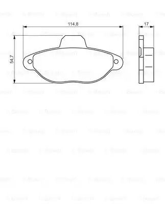 Комплект тормозных колодок FORD KA, LANCIA Y, FIAT CINQUECENTO, BOSCH (0986495255)