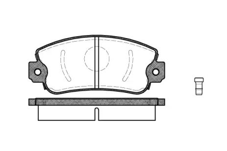 Комплект тормозных колодок AUTOBIANCHI Y10, LANCIA Y10, FSO POLONEZ, REMSA (037202)