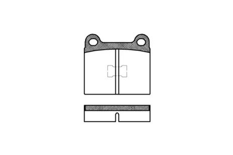 Комплект гальмівних колодок AUDI 50, VW POLO, VW JETTA, REMSA (001700)