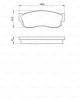 Комплект гальмівних колодок SUBARU LIBERO, NISSAN SUNNY, SUBARU JUSTY, BOSCH (0986469580)