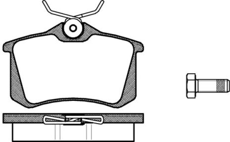 Комплект тормозных колодок CITROËN C2, AUDI A4, VW POLO, WOKING (P363300)