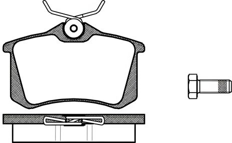 Комплект гальмівних колодок CITROËN C2, AUDI A4, VW POLO, WOKING (P363300)