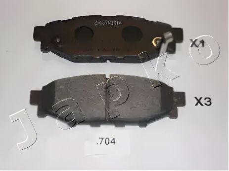 Комплект гальмівних колодок SUBARU IMPREZA, SUBARU FORESTER, SUBARU XV, JAPKO (51704-IMPREZA) Комплект гальмівних колодок SUBARU IMPREZA, SUBARU FORESTER, SUBARU XV, JAPKO (51704-IMPREZA)