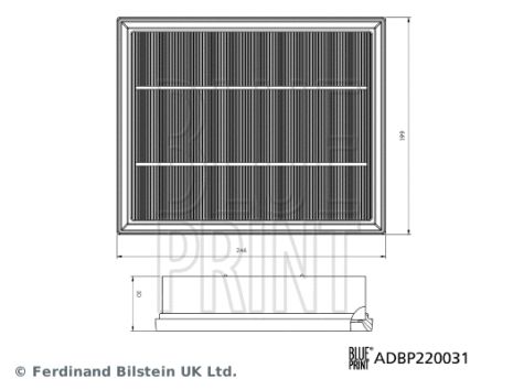 Фильтр воздушный FORD MONDEO, FORD GALAXY, BLUE PRINT (ADBP220031)