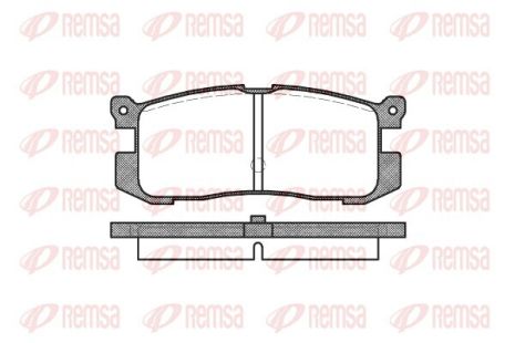 Комплект тормозных колодок MAZDA 626, REMSA (027200)