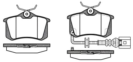 Комплект гальмівних колодок AUDI A1, SEAT IBIZA, VW GOLF, WOKING (P363341) Комплект гальмівних колодок AUDI A1, SEAT IBIZA, VW GOLF, WOKING (P363341)