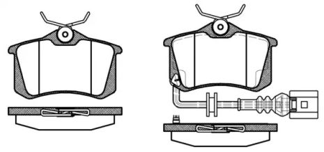 Комплект гальмівних колодок AUDI A1, SEAT IBIZA, VW GOLF, WOKING (P363341)