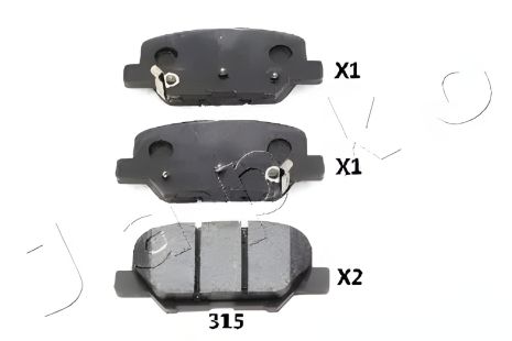 Комплект гальмівних колодок MAZDA 6, PEUGEOT 4008, CITROËN C4, JAPKO (51315) Комплект гальмівних колодок MAZDA 6, PEUGEOT 4008, CITROËN C4, JAPKO (51315)