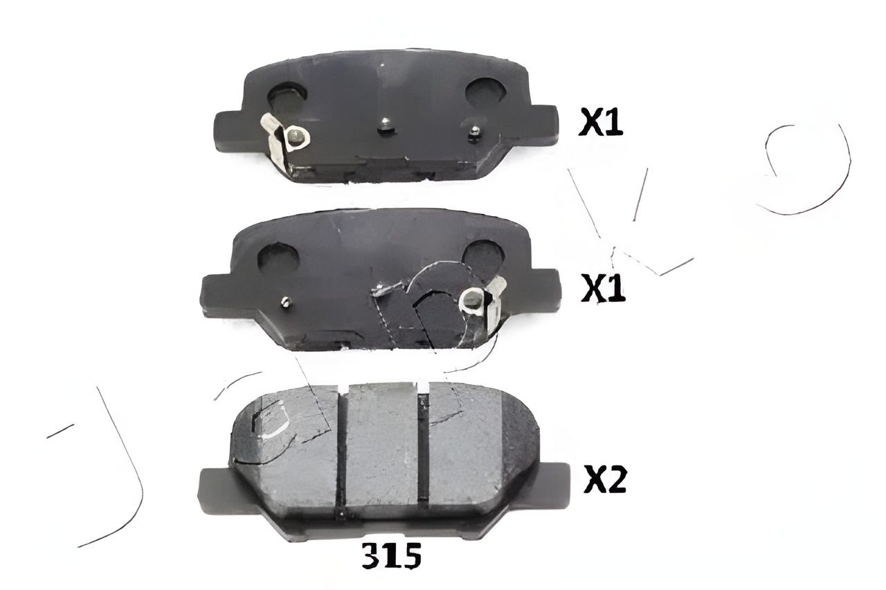 Гальмівні колодки JAPKO (51315) для MAZDA 6, PEUGEOT 4008, CITROËN C4 Гальмівні колодки JAPKO (51315) для MAZDA 6, PEUGEOT 4008, CITROËN C4