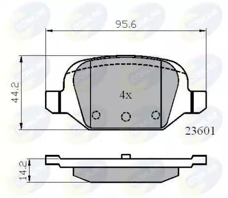 Комплект тормозных колодок LADA VESTA, LANCIA MUSA, FIAT 500, COMLINE (CBP01026)