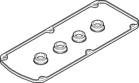 Комплект прокладок крышки ГБЦ PROTON PERDANA, EAGLE SUMMIT, MITSUBISHI DELICA, ELRING (376220)