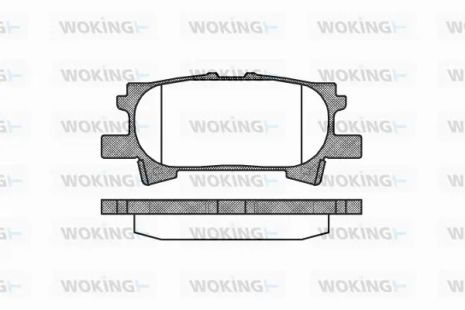 Комплект тормозных колодок TOYOTA HARRIER, LEXUS RX, TOYOTA HIGHLANDER, WOKING (P1140300)