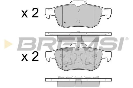 Комплект тормозных колодок RENAULT TALISMAN, RENAULT LATITUDE, BREMSI (BP3468)