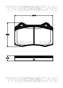 Комплект тормозных колодок DAIMLER DAIMLER, PEUGEOT 208, CITROËN DS3, TRISCAN (811010555)