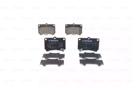 Комплект гальмівних колодок KIA RIO, MAZDA DEMIO, MAZDA 323, BOSCH (0986461141)