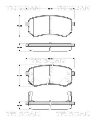 Комплект тормозных колодок HYUNDAI i10, KIA PICANTO, TRISCAN (811018018)