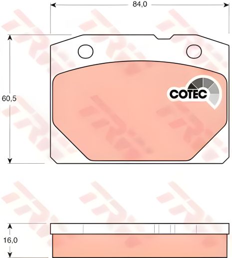 Гальмівні колодки TRW GDB140 для LADA моделей