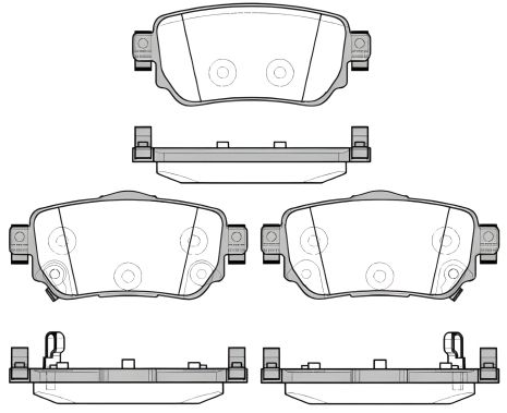 Комплект гальмівних колодок для RENAULT KADJAR, NISSAN X-TRAIL, NISSAN QASHQAI, WOKING (P1482302) Комплект гальмівних колодок для RENAULT KADJAR, NISSAN X-TRAIL, NISSAN QASHQAI, WOKING (P1482302)