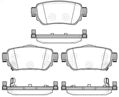 Комплект гальмівних колодок RENAULT KADJAR, NISSAN X-TRAIL, NISSAN QASHQAI, WOKING (P1482302)