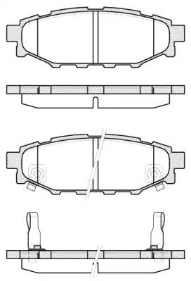 Комплект тормозных колодок, SUBARU 26696FJ000, SUBARU WRX, REMSA (113612) Комплект тормозных колодок, SUBARU 26696FJ000, SUBARU WRX, REMSA (113612)