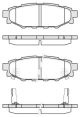 Комплект тормозных колодок, SUBARU 26696FJ000, SUBARU WRX, REMSA (113612) Комплект тормозных колодок, SUBARU 26696FJ000, SUBARU WRX, REMSA (113612)