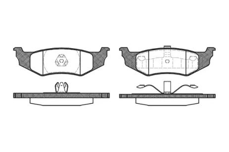 Комплект гальмівних колодок CHRYSLER CONCORDE, CHRYSLER SEBRING, CHRYSLER 300, REMSA (048240)
