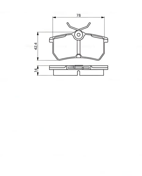 Комплект гальмівних колодок для FORD FOCUS, FORD FIESTA, BOSCH (0986495227)