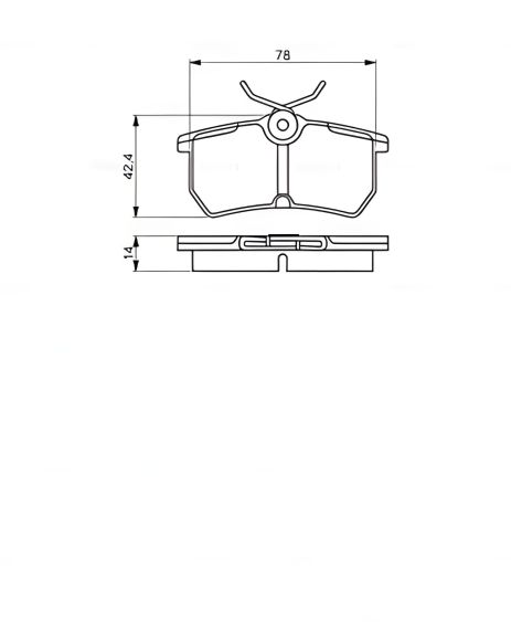 Комплект тормозных колодок для FORD FOCUS, FORD FIESTA, BOSCH (0986495227)