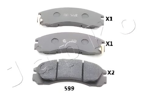 Гальмівних колодок комплект MITSUBISHI DELICA, MITSUBISHI OUTLANDER, MITSUBISHI FTO, JAPKO (50599) Гальмівних колодок комплект MITSUBISHI DELICA, MITSUBISHI OUTLANDER, MITSUBISHI FTO, JAPKO (50599)