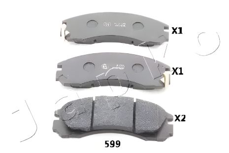 Гальмівних колодок комплект MITSUBISHI DELICA, MITSUBISHI OUTLANDER, MITSUBISHI FTO, JAPKO (50599) Гальмівних колодок комплект MITSUBISHI DELICA, MITSUBISHI OUTLANDER, MITSUBISHI FTO, JAPKO (50599)