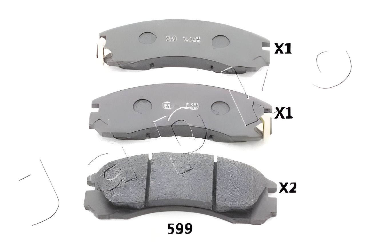 Гальмівних колодок комплект MITSUBISHI DELICA, MITSUBISHI OUTLANDER, MITSUBISHI FTO, JAPKO (50599) Гальмівних колодок комплект MITSUBISHI DELICA, MITSUBISHI OUTLANDER, MITSUBISHI FTO, JAPKO (50599)