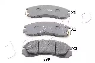 Комплект гальмівних колодок MITSUBISHI DELICA, MITSUBISHI OUTLANDER, MITSUBISHI FTO, JAPKO (50599) Комплект гальмівних колодок MITSUBISHI DELICA, MITSUBISHI OUTLANDER, MITSUBISHI FTO, JAPKO (50599)