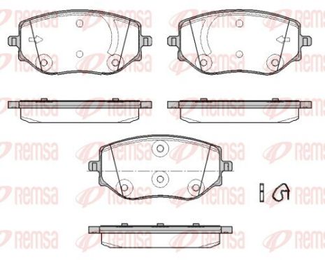 Renault Clio, REMSA (188700) Набір гальмівних майданчиків