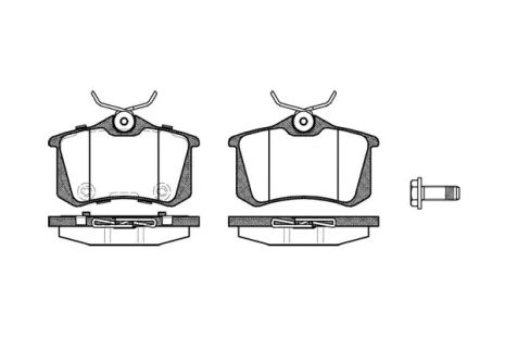 Комплект гальмівних колодок ZHONGHUA(BRILLIANCE) V5, SEAT LEON, RENAULT MEGANE, WOKING (P363374)