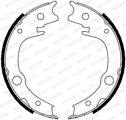 Комплект колодок гальма стоянки TOYOTA MATRIX, TOYOTA PRIUS, TOYOTA AVENSIS, FERODO (FSB4014)