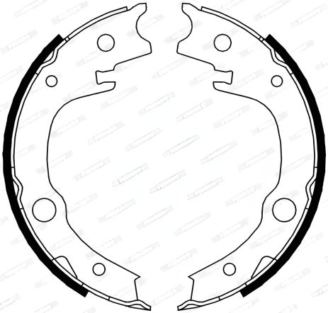 Гальма стоянки комплект колодок TOYOTA PRIUS, TOYOTA MATRIX, TOYOTA AVENSIS, FERODO (FSB4014)